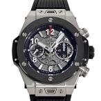 ウブロ HUBLOT ビッグバン ウニコ チタニウム セラミック 411.NM.1170.RX グレー文字盤 中古 腕時計 メンズ