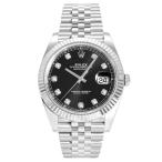 ロレックス ROLEX デイトジャスト 126334G ブライトブラック/10PD文字盤 中古 腕時計 メンズ