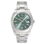 ロレックス ROLEX デイトジャスト 41 126300 ミントグリーン/バー文字盤 新品 腕時計 メンズ