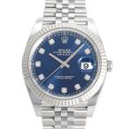 ロレックス ROLEX デイトジャスト 41 126334G ブライトブルー/10PD文字盤 新品 腕時計 メンズ
