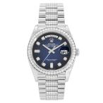 ロレックス ROLEX デイデイト 36 128349RBR ブルーオンブレ/8PD/2PB文字盤 中古 腕時計 メンズ