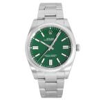 ロレックス ROLEX オイスターパーペチュアル 41 124300 グリーン文字盤 中古 腕時計 メンズ