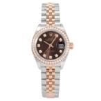 ロレックス ROLEX デイトジャスト 28 279381RBR チョコレート/10PD文字盤 新品 腕時計 レディース