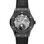 ウブロ HUBLOT クラシックフュージョン アエロ・フュージョン ムーンフェイズ ブラックマジック 547.CX.0170.LR シルバー文字盤 中古 腕時計 メンズ