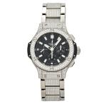 ウブロ HUBLOT ビッグバン エボリューション パヴェ ブレスレット 301.SX.1170.SX.2704 ブラック文字盤 中古 腕時計 メンズ
