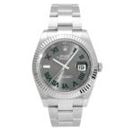 ロレックス ROLEX デイトジャスト 41 126334 スレート/グリーンローマ文字盤 中古 腕時計 メンズ