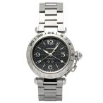 カルティエ Cartier パシャ C メリディアン GMT ビッグデイト W31049M7 ブラック文字盤 中古 腕時計 メンズ