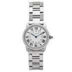 カルティエ Cartier ロンドソロ SM W6701004 シルバー文字盤 中古 腕時計 レディース