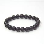 日本の石 ブラックハイドガーネット Black Hide Garnet 8mm ブレスレット 愛媛県 自社製 国産