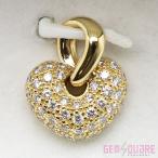 【値下げ交渉可】K18YG ダイヤモンド ネックレストップ ペンダント ハート D0.73 ダイヤ キレイ 3.6g 仕上げ済