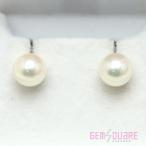 [ переговоры о снижении цены возможно ]K14WG Akoya жемчуг серьги жемчуг раунд 7.8mm×2 2.16g мойка завершено прекрасный товар [ ломбард . магазин ]