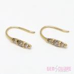 ショッピングピアス 【値下げ交渉可】K18 ダイヤモンド フックピアス D0.10×2 0.4g 中古 美品【質屋出店】