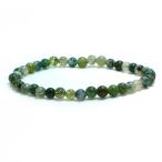  Power Stone натуральный камень браслет Moss a торцевая дверь круг шар 4mm~5mm четки ..Bracelet пробная цена 