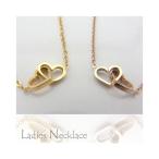 ネックレス ステンレス 316L レディース ダブル ツインハート ゴールド ピンクゴールド