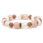  Power Stone браслет rose кварц & авария crystal. комбинированный браслет любовь .