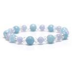 Power Stone браслет аквамарин & голубой гонки a торцевая дверь. комбинированный браслет человек отношение 