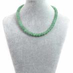 パワーストーン天然石シンプルストーンネックレスアベンチュリン丸玉8mm