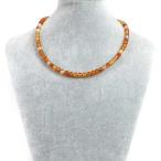 パワーストーン天然石シンプルストーンネックレスカーネリアン丸玉6mm