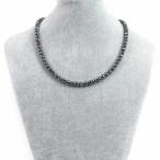 パワーストーン天然石シンプルストーンネックレスヘマタイトカット6mm