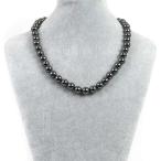 パワーストーン天然石シンプルストーンネックレスヘマタイト丸玉10mm