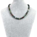 パワーストーン天然石シンプルストーンネックレスインディアンアゲートカット8mm