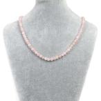 パワーストーン天然石シンプルストーンネックレスモルガナイト丸玉6mm