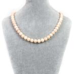 パワーストーン天然石シンプルストーンネックレスピンクオパール丸玉10mm