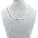 パワーストーン天然石シンプルストーンネックレスローズクォーツ丸玉6mm