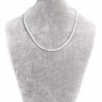 パワーストーン 天然石 シンプルストーンネックレス ローズクォーツ ボタンカット 2×4mm