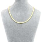 パワーストーン天然石シンプルストーンネックレスイエローカルサイト丸玉4mm