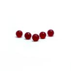 パワーストーン 天然石 ビーズ 1粒売り カラージェード(レッド・染め) 丸玉 4mm