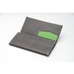 PLOWダンスクエアシリーズ本革製長財布タタミマチ（小銭入れ付）（浅緑）