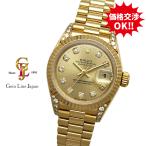 ロレックス デイトジャスト 69238G W番 シャンパン/純正10P/ラグダイヤ レディース 自動巻 時計