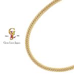 K18 6 поверхность двойной плоский колье 79.88g 50cm