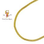  сертификация Mark имеется K18 12 поверхность Triple плоский колье 20.43g/50cm