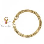 K18 20.51g 19cm 6 поверхность двойной плоский браслет 