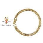 K18 20.08g 20cm 6 поверхность двойной плоский браслет 