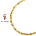 K18 6 поверхность двойной плоский колье 50.61g 50cm