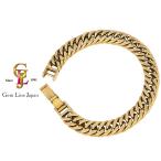 K18 2 поверхность двойной плоский браслет 50.47g 19cm