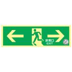 避難口誘導標識 中輝度蓄光式 ＮＡＢ２８ 非常口 両矢印