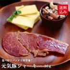 ジャーキー　珍味　おつまみ　ポイント消化　干し肉　メール便　元気豚ジャーキー 30g