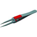 プライヤー・ニッパ・ピンセット ピンセット ＴＲＵＳＣＯ　ラバーグリップ付ピンセット　非粘着タイプ　１１５ｍｍ　極細鋭型　  (TSP-224)