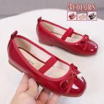女の子パンプス リボンタイ エナメル靴 キッズ フォーマルシューズ ワンストラップ ガールズ ダンス 舞台ドレスシューズ 可愛い 発表会 結婚式 入学式 七五三