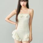  женский купальный костюм One-piece оборка имеется body type покрытие безрукавка в одном корпусе дизайн sexy One-piece купальный костюм треугольник купальный костюм все в одном высокий ткань to моно kini