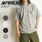 （ポイント5倍・送料無料）AVIREX アビレックス 半袖 デイリーウエア リブ ルーズフィット クルーネック Tシャツ 6123307 インナー 丸首 肉厚 丈夫
