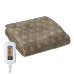 ショッピング電気毛布 掛け毛布 広電(KODEN) 電気毛布 掛け 敷き 188×130cm フランネル グレイジュ 洗える スライド温度調節 室温センサー 8hOFF ダニ退治 C