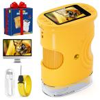  детский микроскоп,Temodu 2.0 дюймовый экран образование наука комплект, заряжающийся Mini портативный цифровой микроскоп,4 кратный zoom, день рождения . Рождество. подарок как использование 