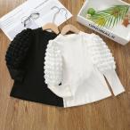  ребенок tops девочка длинный рукав пуховка рукав тянуть over cut and sewn футболка Kids одноцветный ученик начальной школы детский сад ребенок Junior девушки симпатичный 