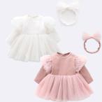  baby One-piece платье детский комбинезон девочка длинный рукав весна розовый белый платье для церемоний chu-ru оборка платье лента для волос детское платье детская одежда младенец 