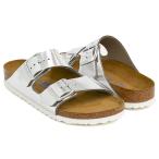 ショッピングBIRKENSTOCK BIRKENSTOCK ARIZONA SFB 【ビルケンシュトック アリゾナ ソフトフットベッド SOFT FOOTBED】 METALLIC SILVER / NATURAL LEATHER